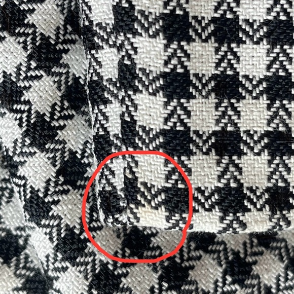 Vintage 90s Le Chateau Made in Canada Black & White Checkered Blazer. Women Sm - Picture 6 of 7